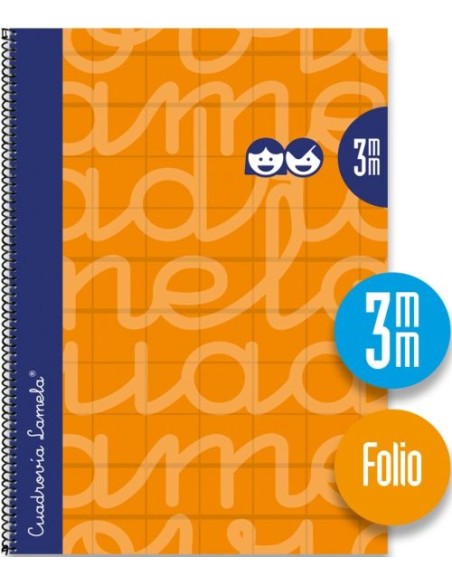 CUADERNO ESPIRAL Fº 80H 90G 3MM NARANJA CUADROVIA EXTRADURA